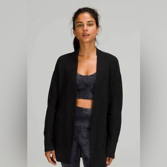 lululemon athletica Sweaters - EUC Lululemon Athletica Black Women's Cardigan, Size 14